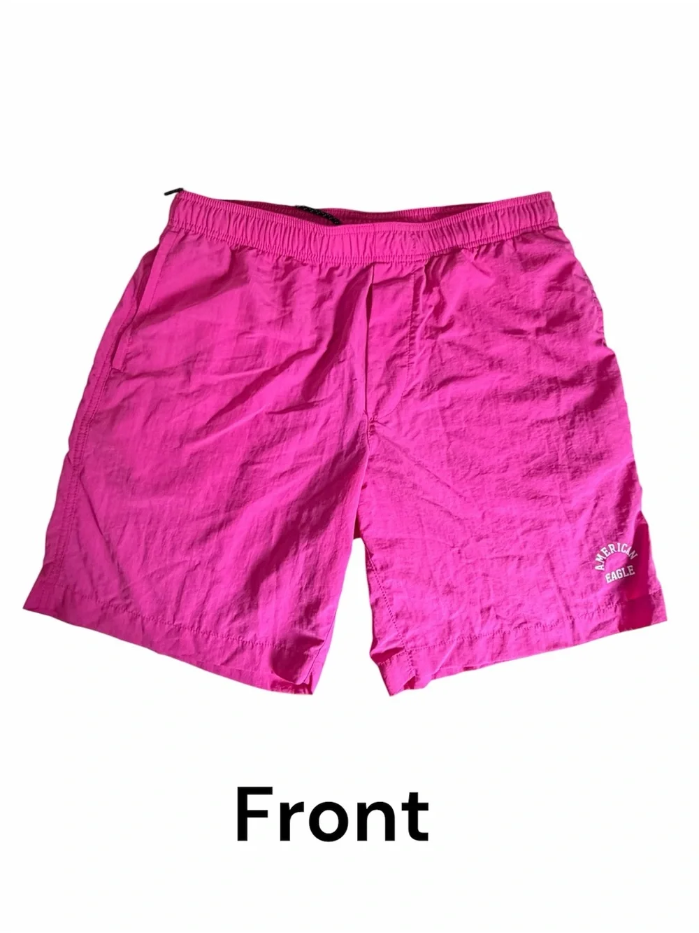 American Eagle Outfitters Men’s Vibrant Hot Pink Swim Trunks